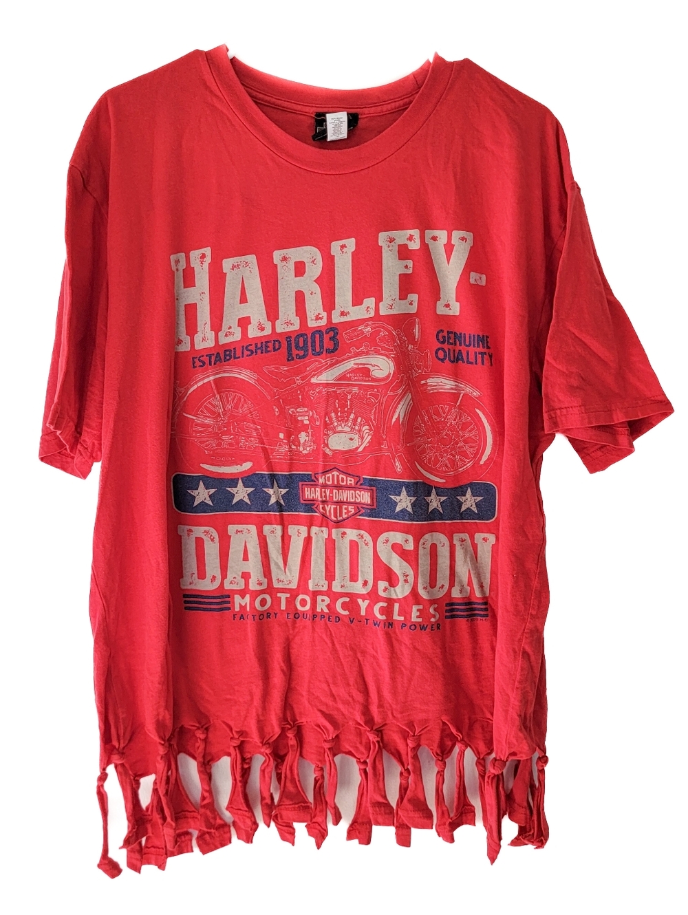 Harley-Davidson Short Sleeve CrewNeck T-Shirt Red Black Bear Wytheville Virginia